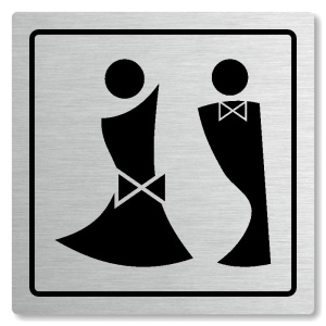 WC společné, 80x80mm, stříbrná, Arizona